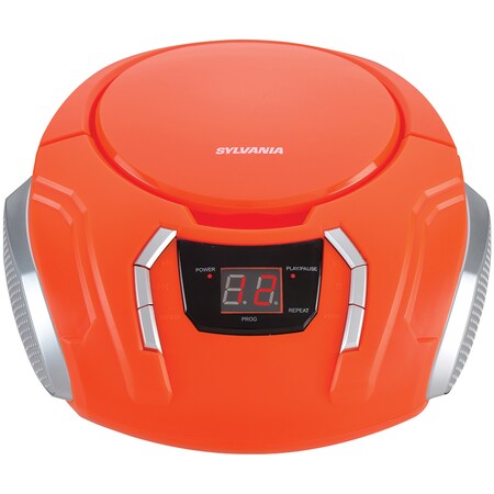 Sylvania Portable CD Player with AM/FM Radio (Orange) SRCD261-B-ORANGE